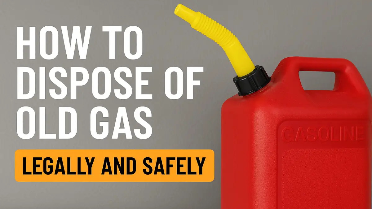 How to Dispose of Old Gas Safely and Legally